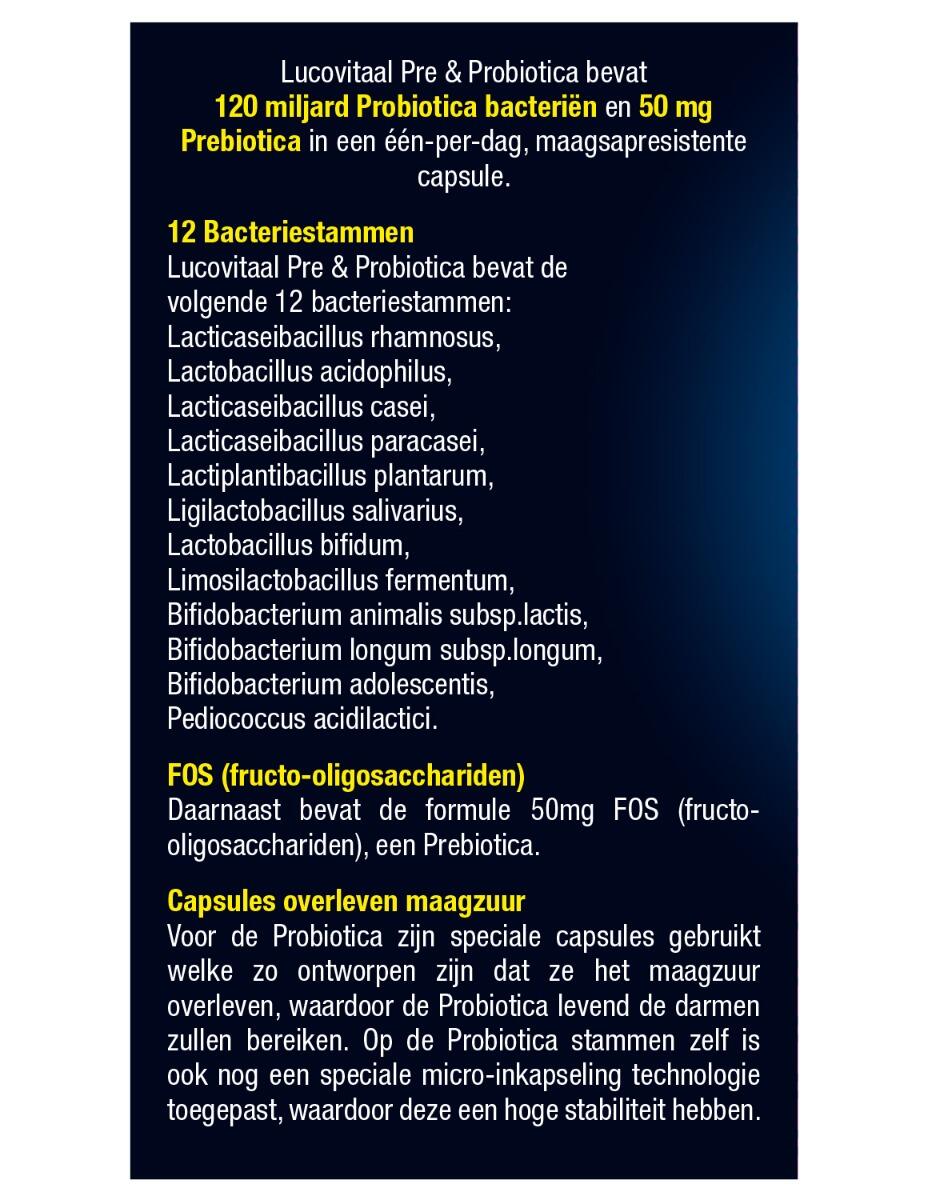 Lucovitaal Pre & Probiotica 120 miljard bacteriën 4/5