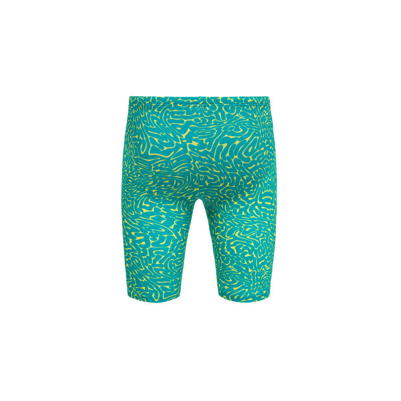 Costum inot pentru barbati tip jammer - verde turcoaz galben