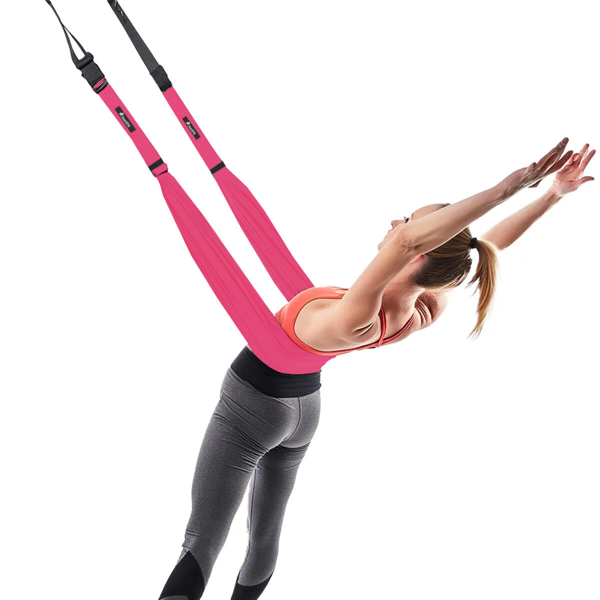 Gladiatorfit - Hamac Sangle De Yoga Aérien Justfit - Sangle - Rose - Taille Unique - Decathlon