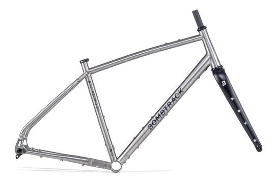 Bombtrack Beyond TI Rahmen + Gabel-Set – Titan / Schwarz – XL – 56 cm