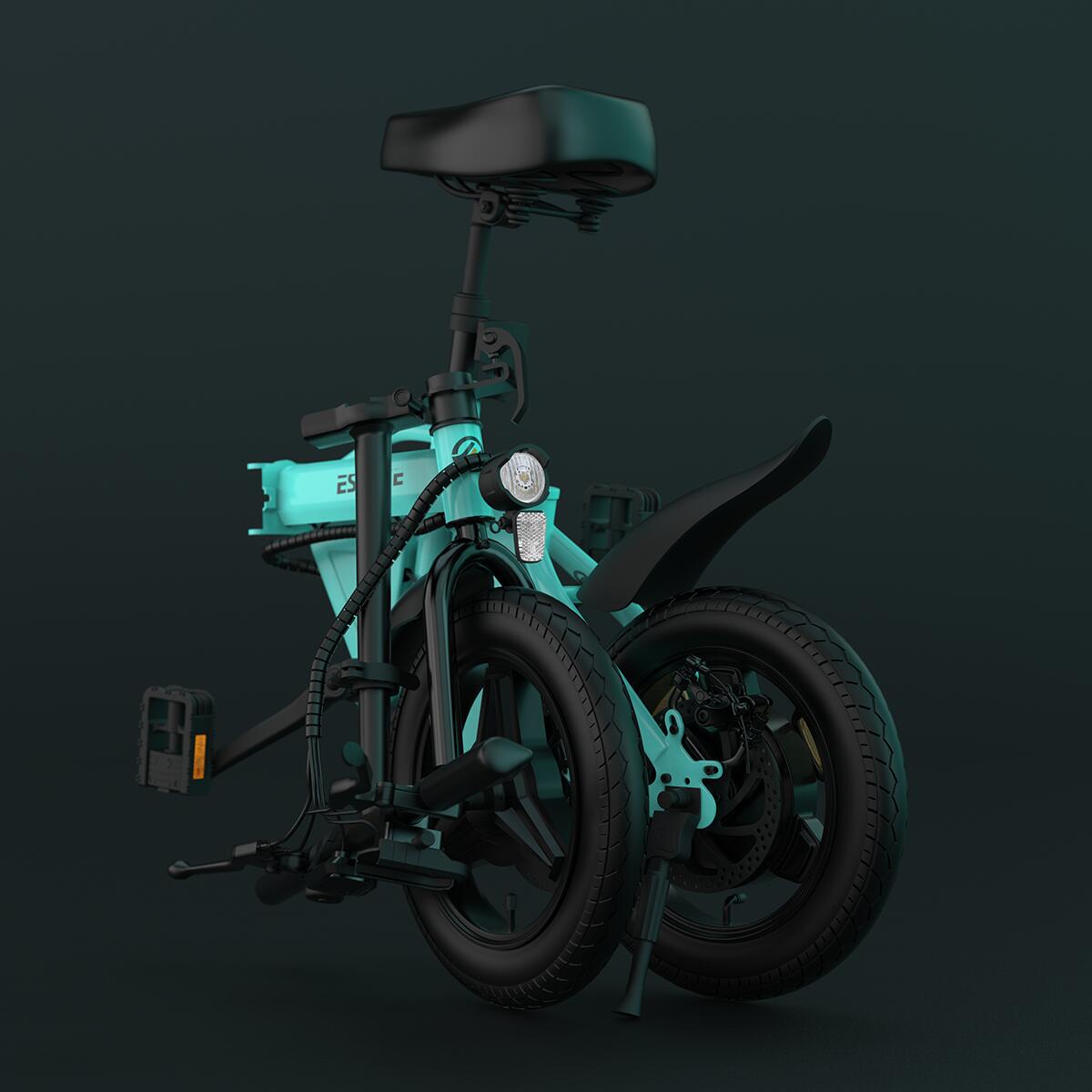 Bicicletta elettrica pieghevole ESKUTE F100 da 14" con batteria da 36V 9Ah 7/7