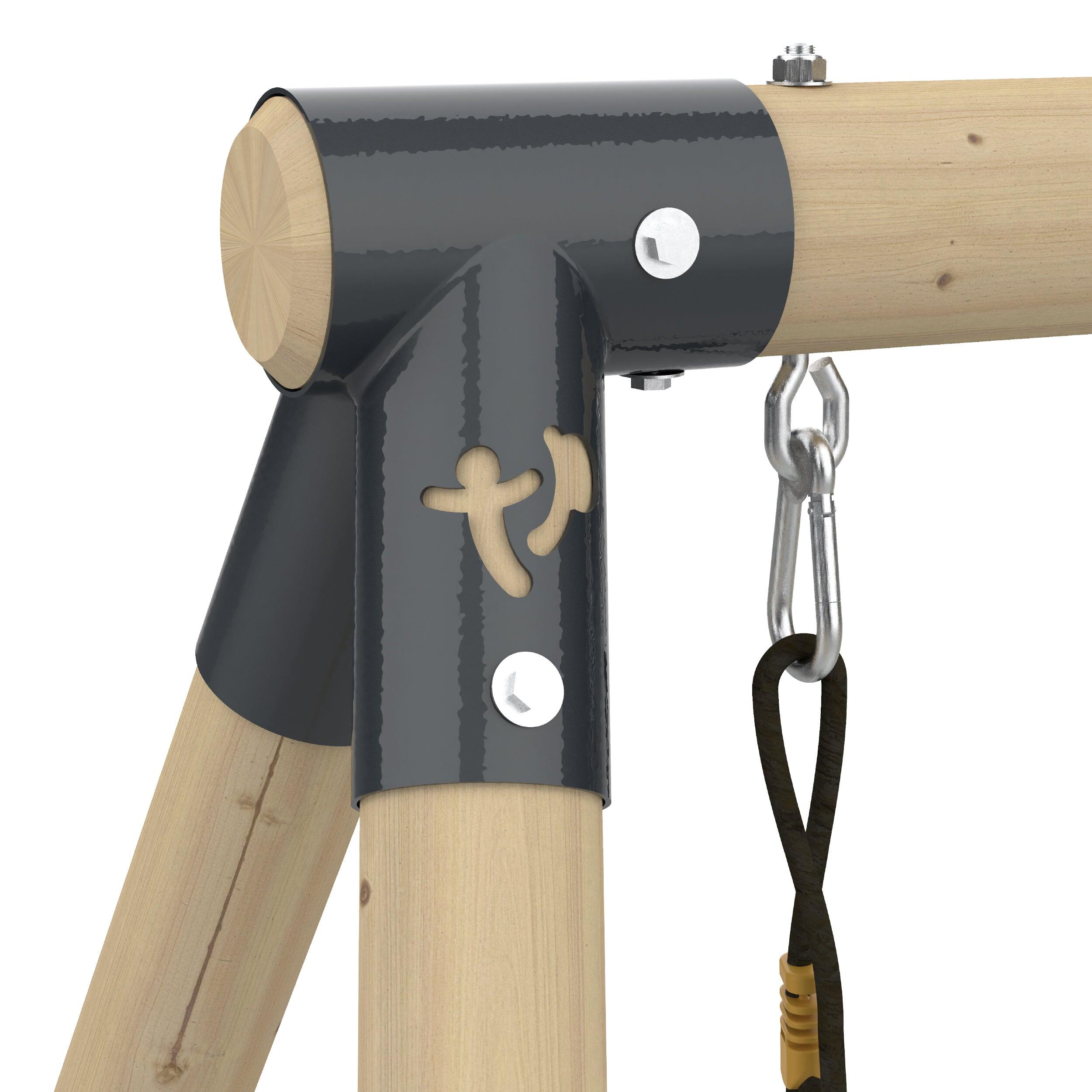 Portique 2 balançoires et vis-à-vis ANÉMONE bois H190cm 3/5