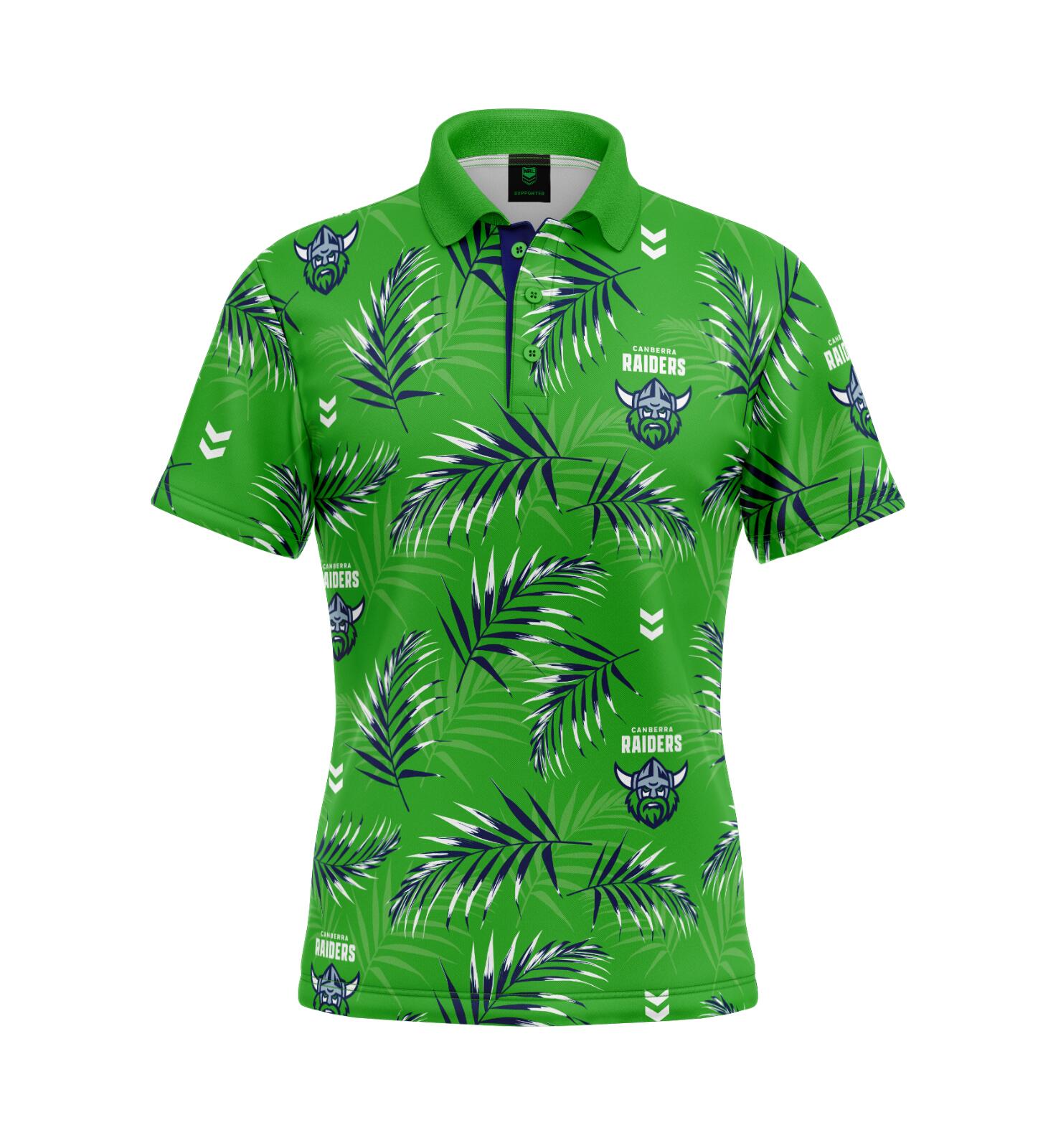 NRL 'Palm Beach' Golf Polo - Canberra Raiders - Adult - Mens - Polo