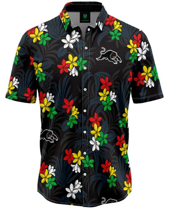 NRL 'Reef' Hawaiian Shirt - Penrith Panthers - Adult - Mens