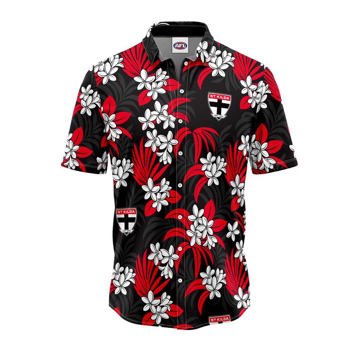 AFL 'Reef' Hawaiian Shirt - St Kilda Saints - Adult - Mens