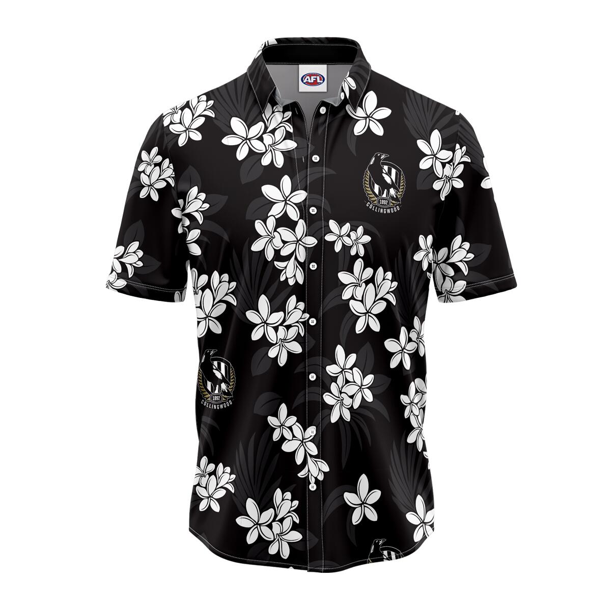 AFL 'Reef' Hawaiian Shirt - Collingwood Magpies - Adult - Mens