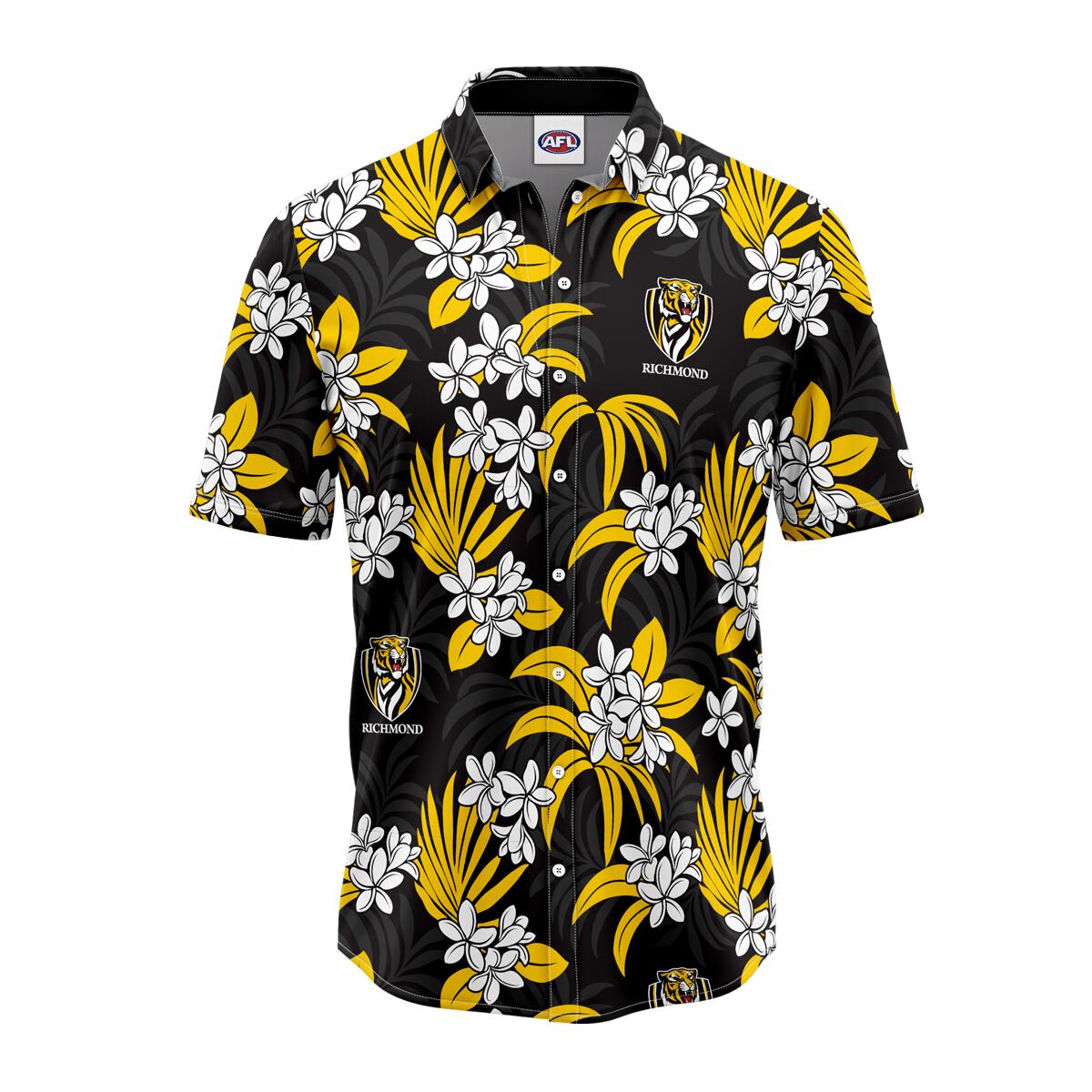 AFL 'Reef' Hawaiian Shirt - Richmond Tigers - Adult - Mens