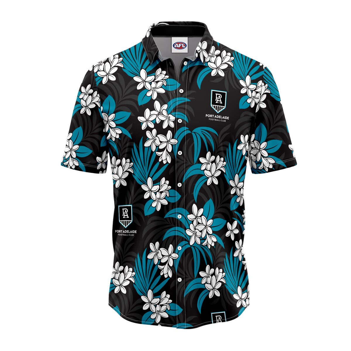 AFL 'Reef' Hawaiian Shirt - Port Adelaide Power - Adult - Mens