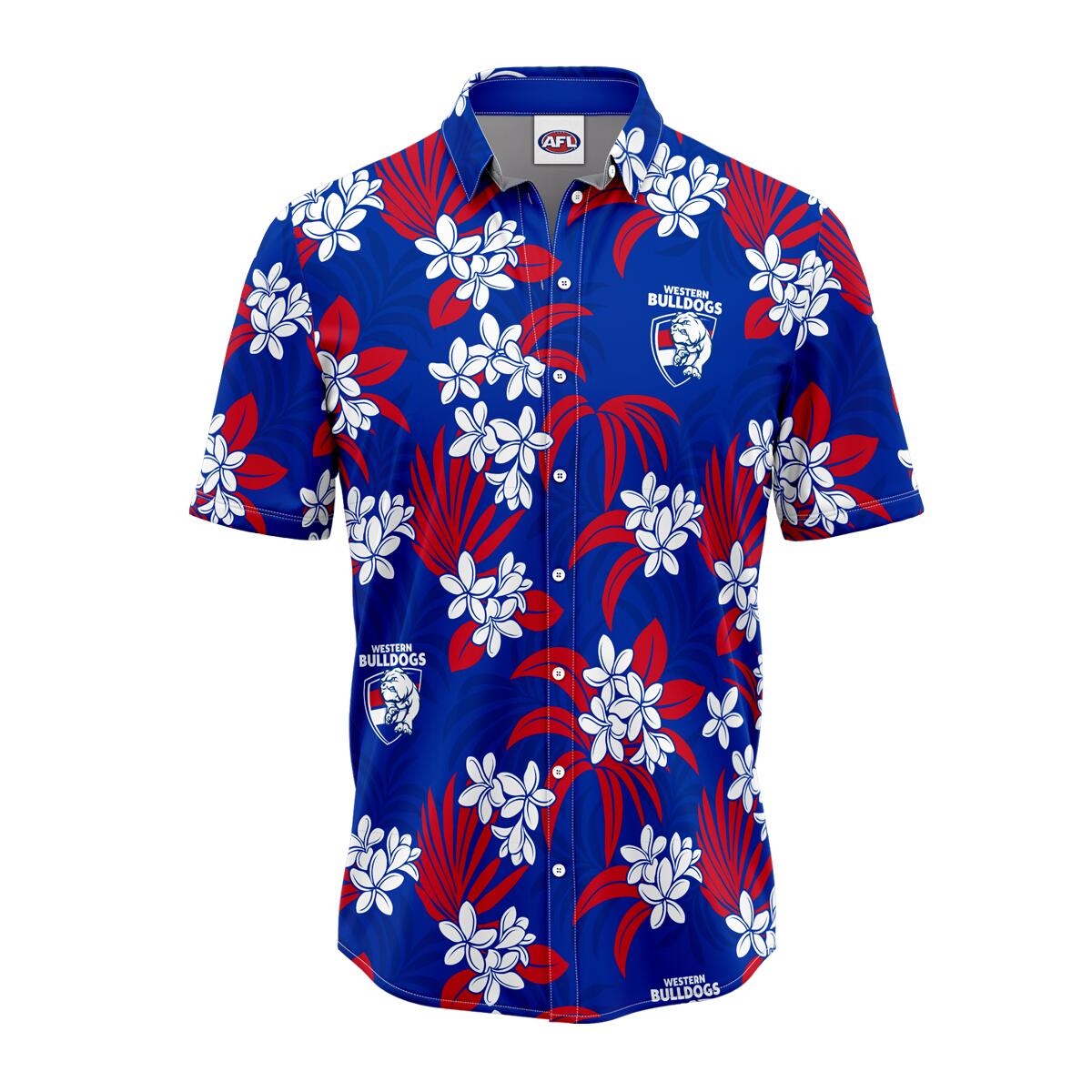 AFL 'Reef' Hawaiian Shirt - Western Bulldogs - Adult - Mens