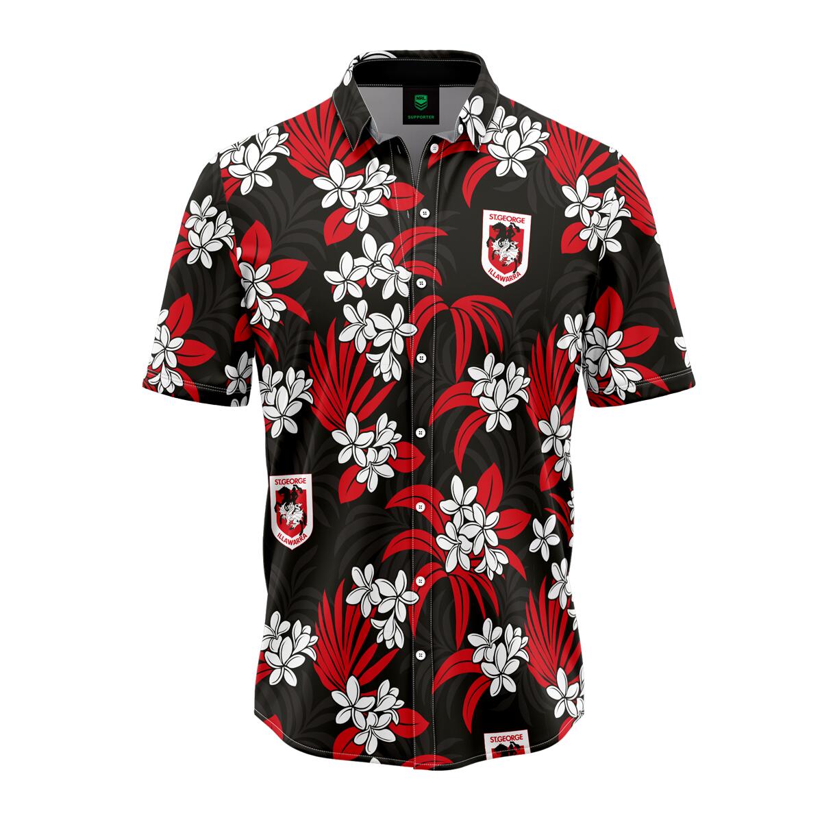 NRL 'Reef' Hawaiian Shirt - St George Illawarra Dragons - Adult - Mens