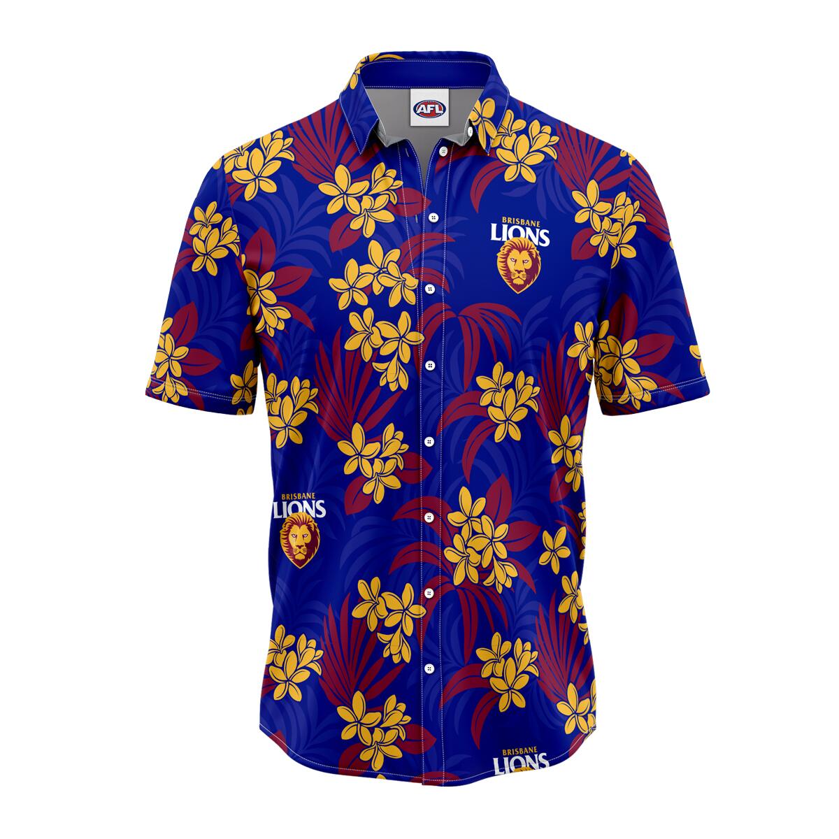 AFL 'Reef' Hawaiian Shirt - Brisbane Lions - Adult - Mens