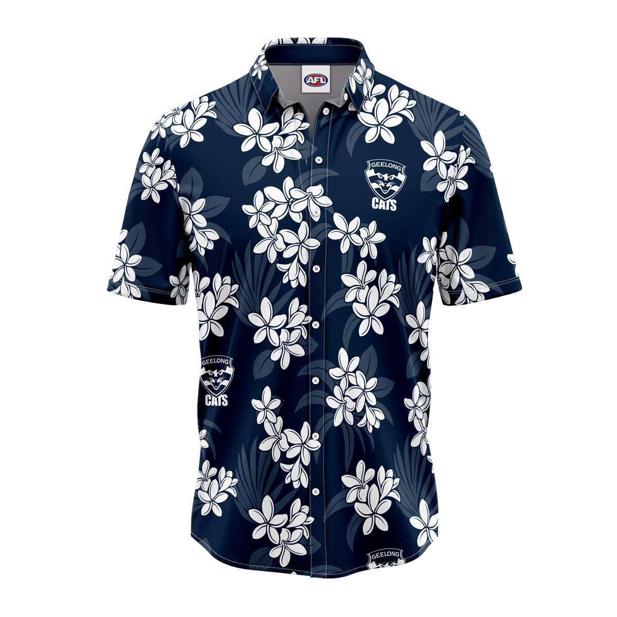 AFL 'Reef' Hawaiian Shirt - Geelong Cats - Adult - Mens