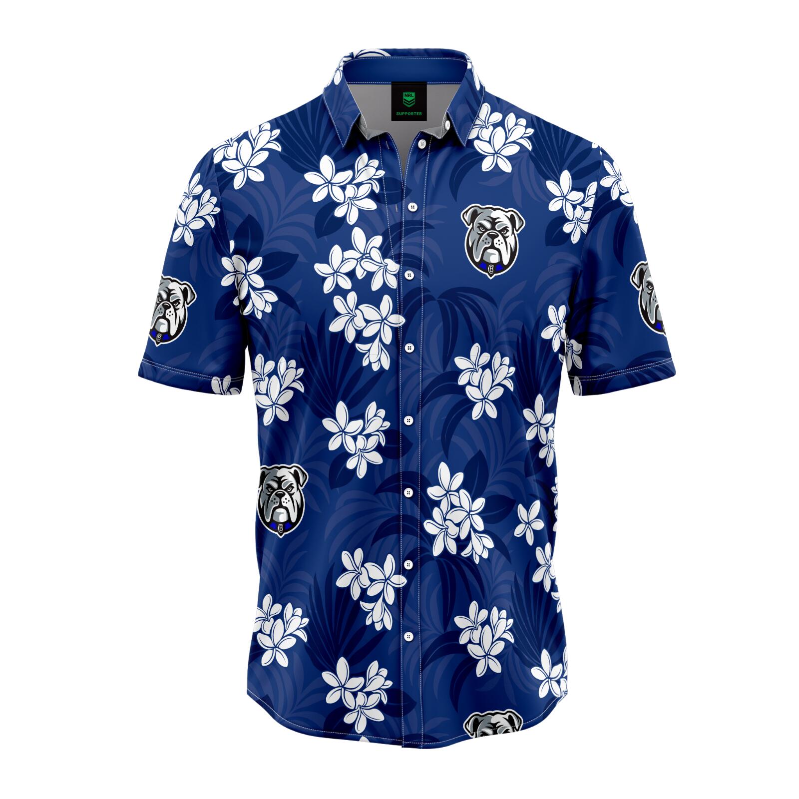 NRL 'Reef' Hawaiian Shirt - Canterbury Bulldogs - Adult - Mens