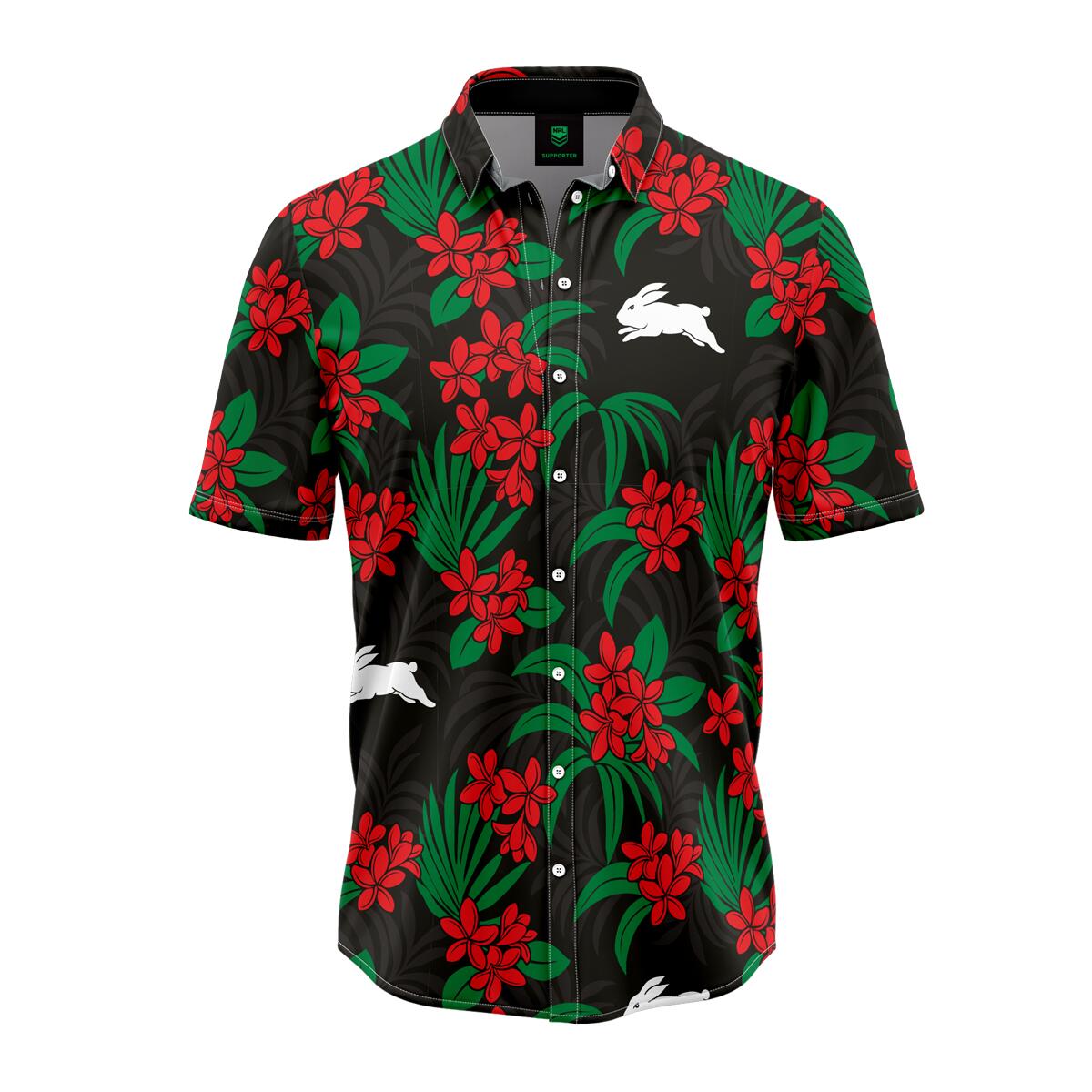 NRL 'Reef' Hawaiian Shirt - South Sydney Rabbitohs - Adult - Mens
