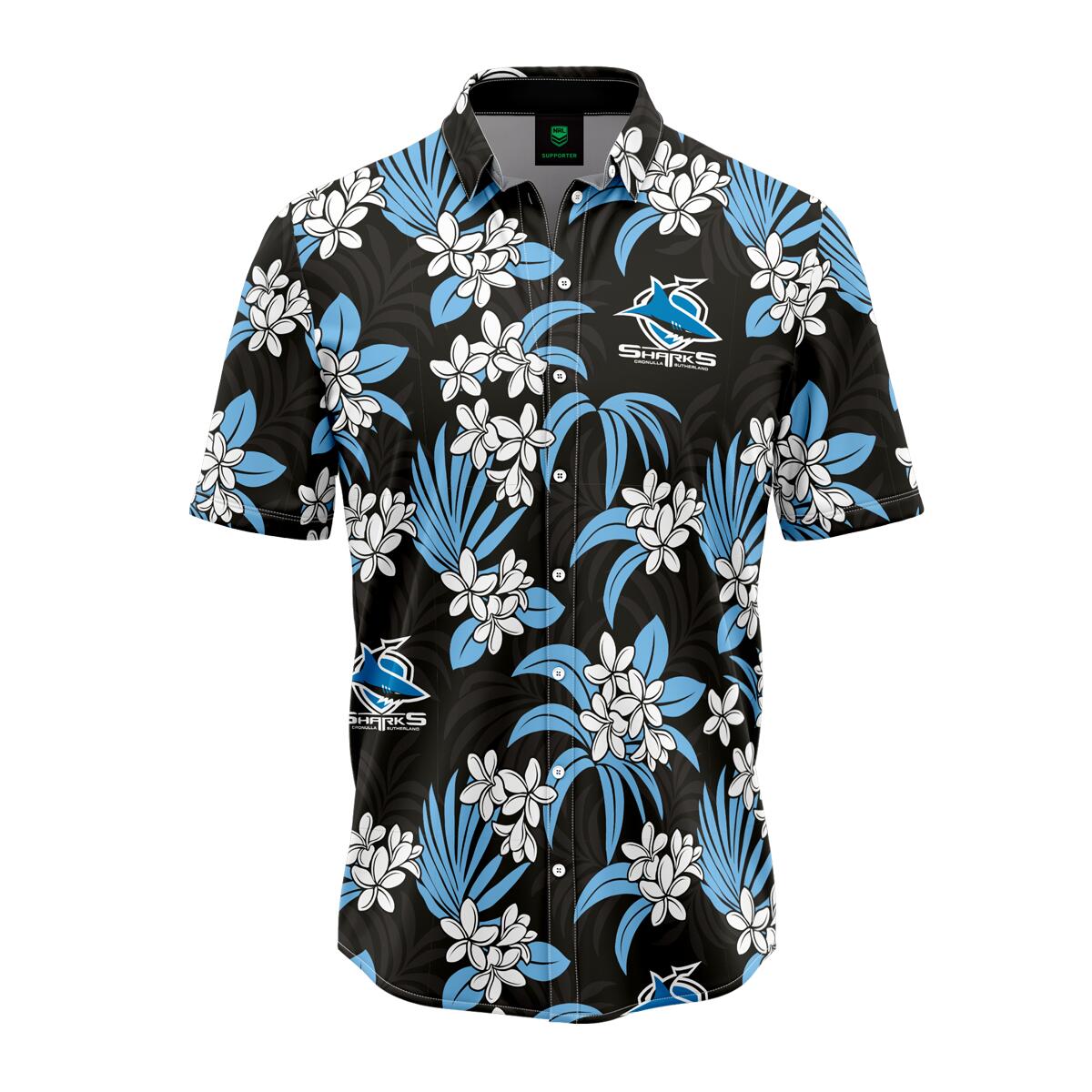 NRL 'Reef' Hawaiian Shirt - Cronulla Sharks - Adult - Mens