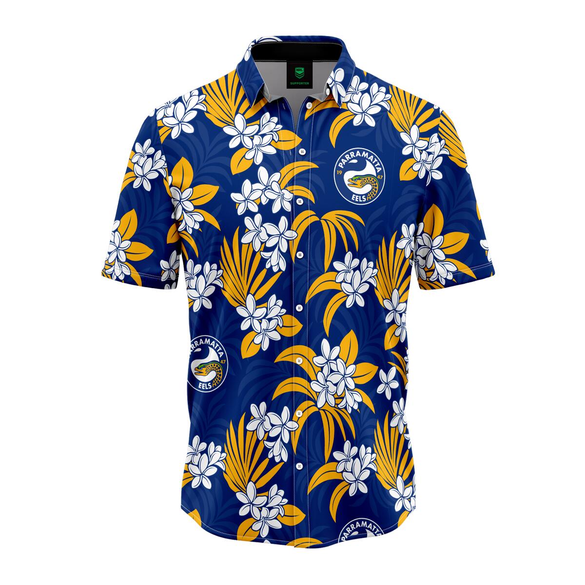 NRL 'Reef' Hawaiian Shirt - Paramatta Eels - Adult - Mens