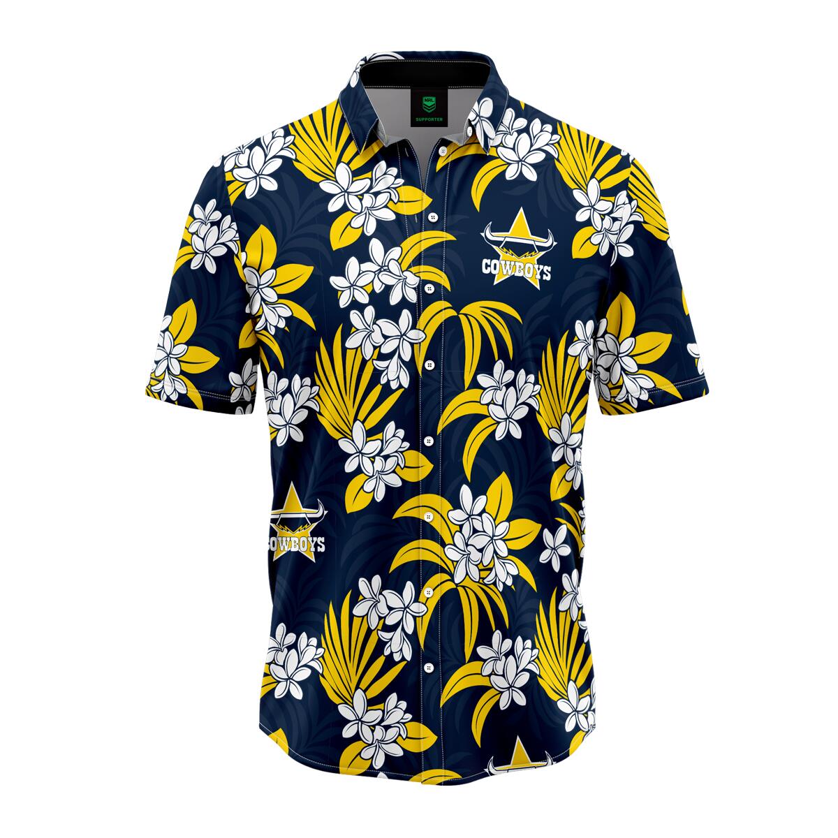 NRL 'Reef' Hawaiian Shirt - North Queensland Cowboys - Adult - Mens