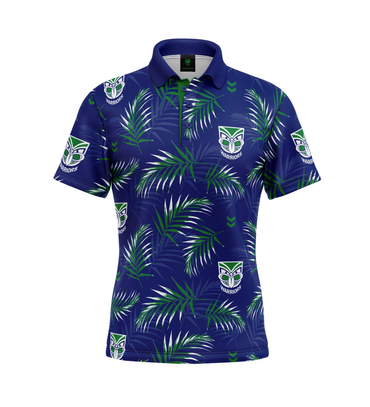 NRL 'Palm Beach' Golf Polo - New Zealand Warriors - Adult - Mens - Polo