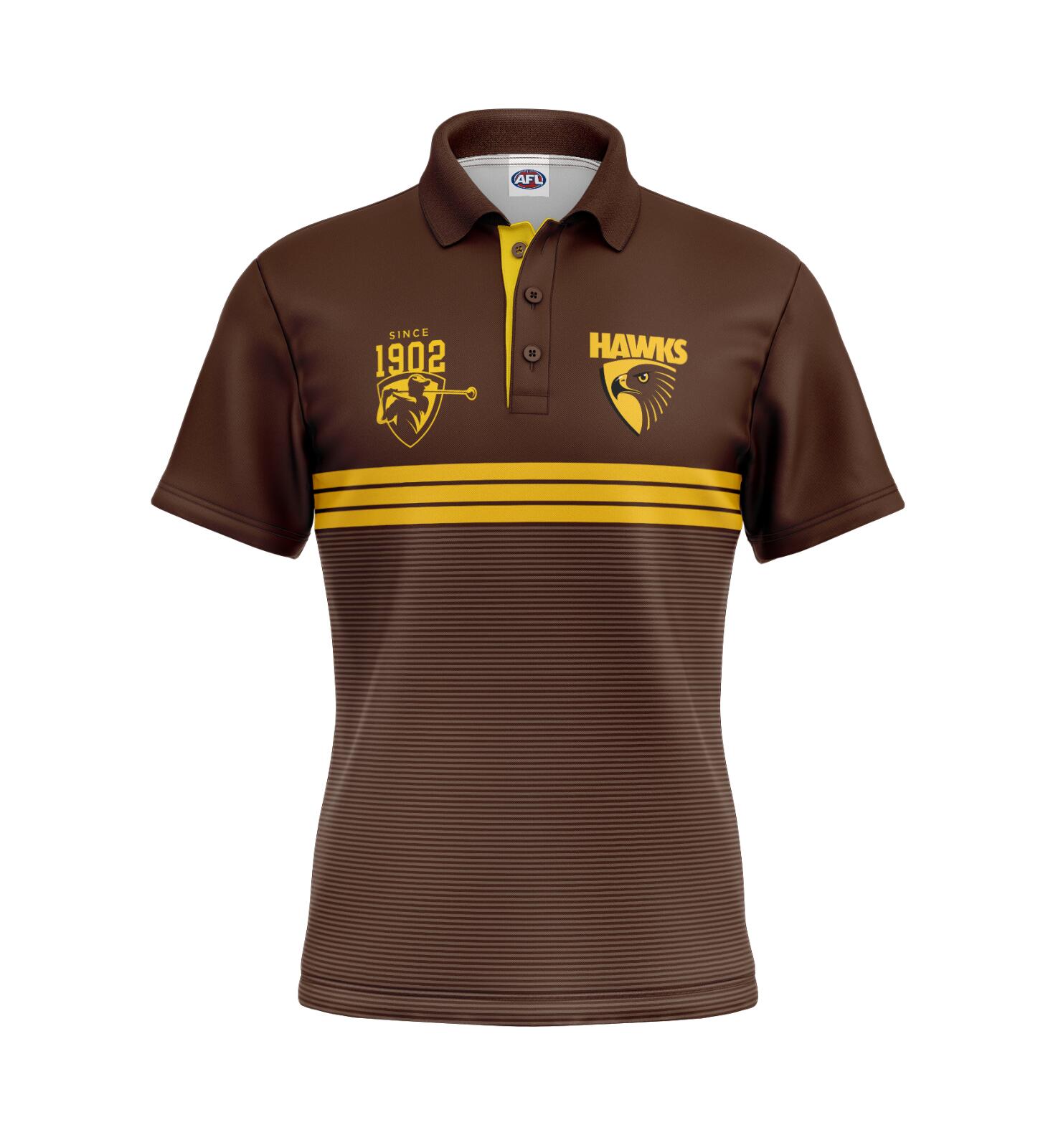 AFL 'Sandman' Golf Polo - Hawthorn Hawks - Adult - Mens - Polo