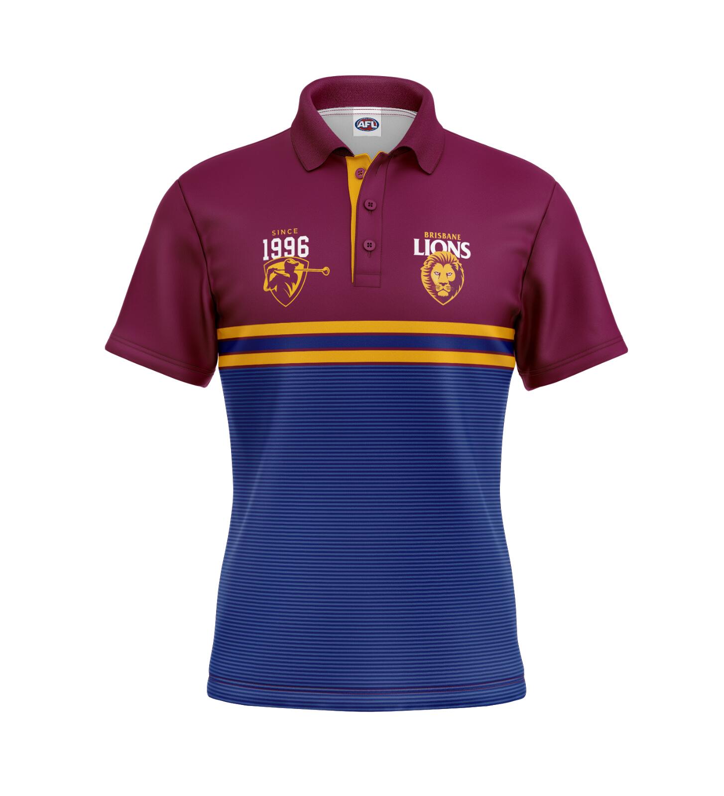 AFL 'Sandman' Golf Polo - Brisbane Lions - Adult - Mens - Polo
