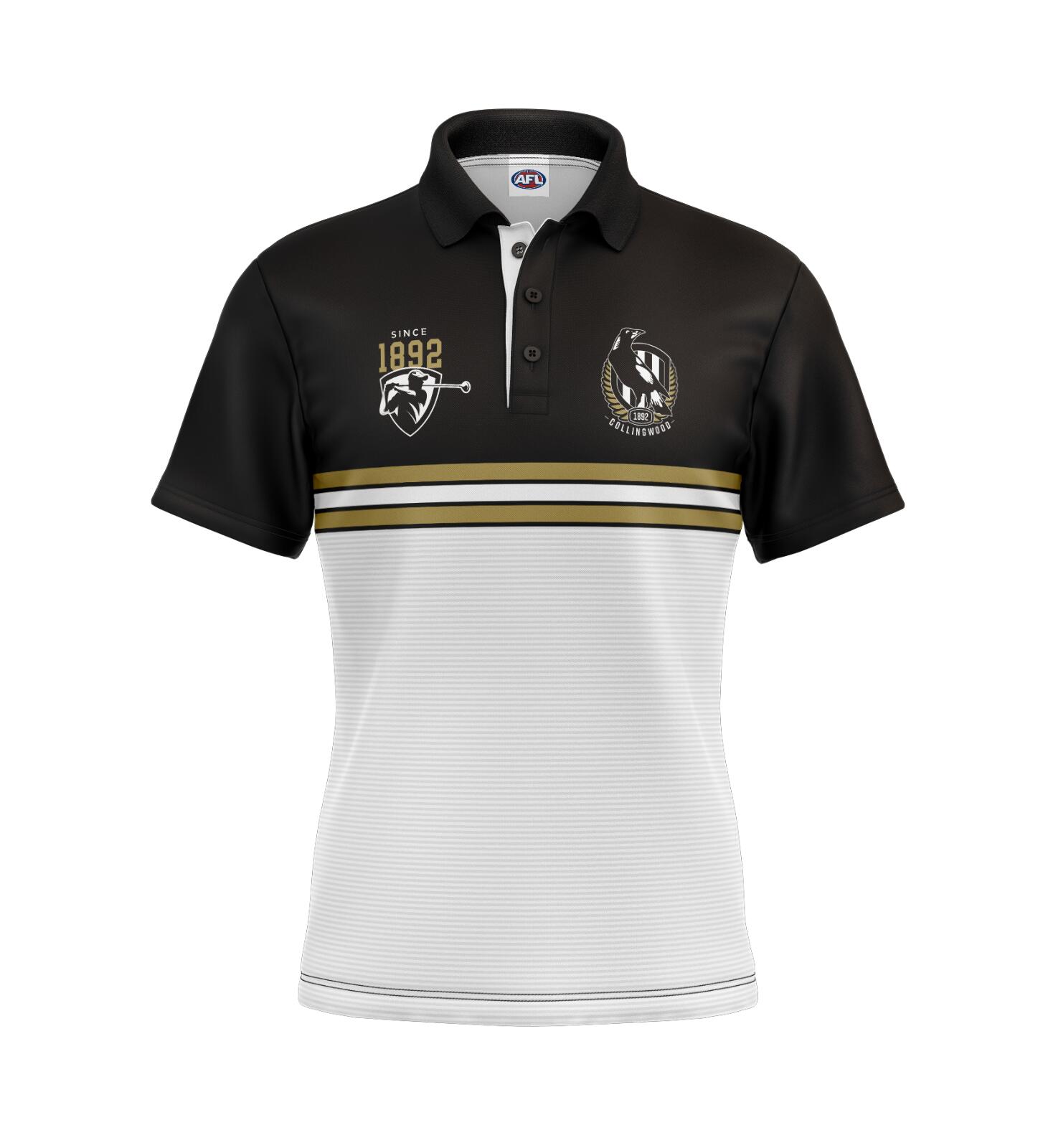 AFL 'Sandman' Golf Polo - Collingwood Magpies - Adult - Mens - Polo