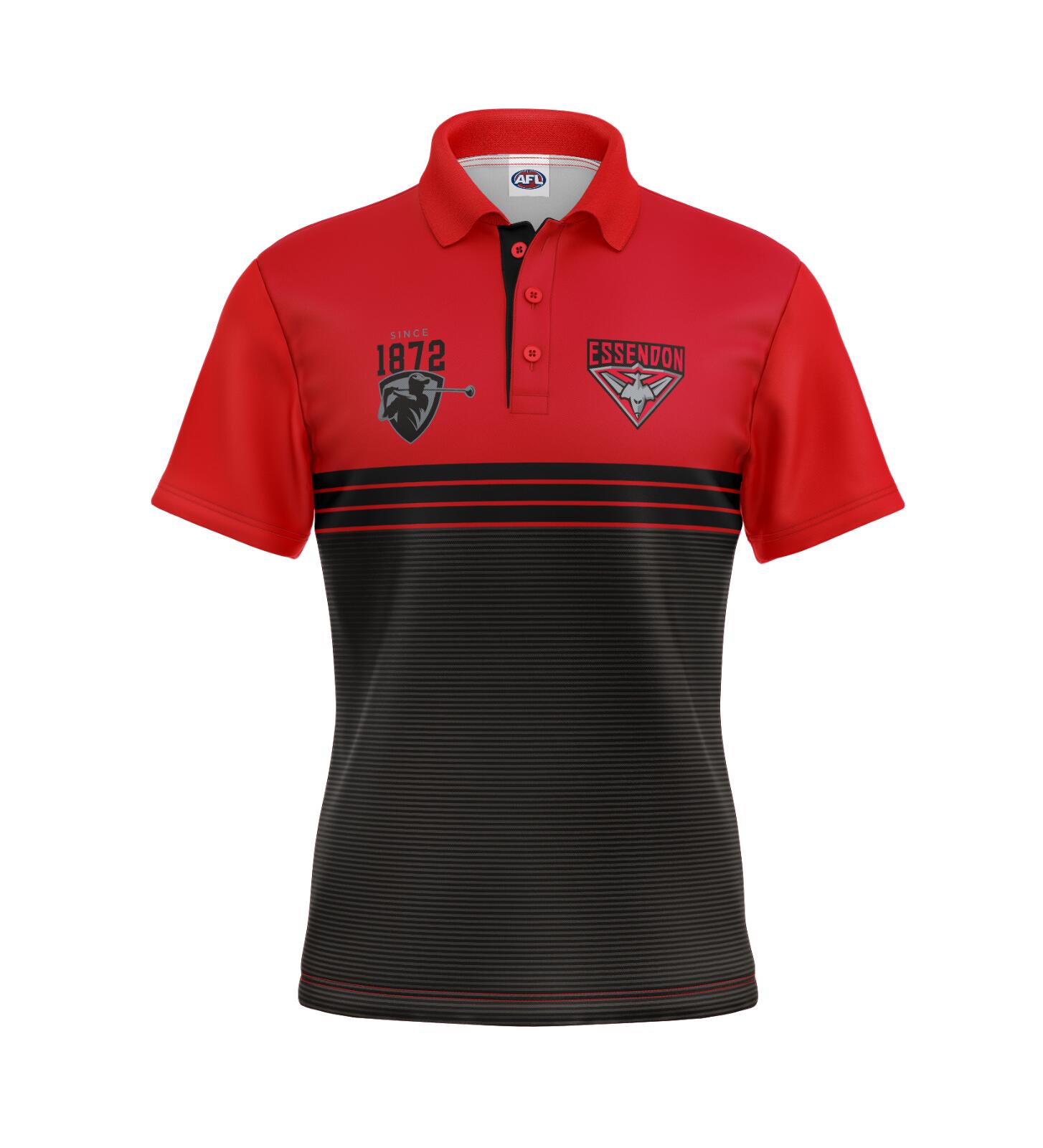 AFL 'Sandman' Golf Polo - Essendon Bombers - Adult - Mens - Polo