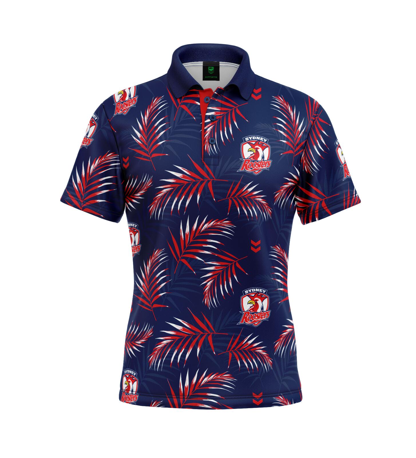 NRL 'Palm Beach' Golf Polo - Sydney Roosters - Adult - Mens - Polo