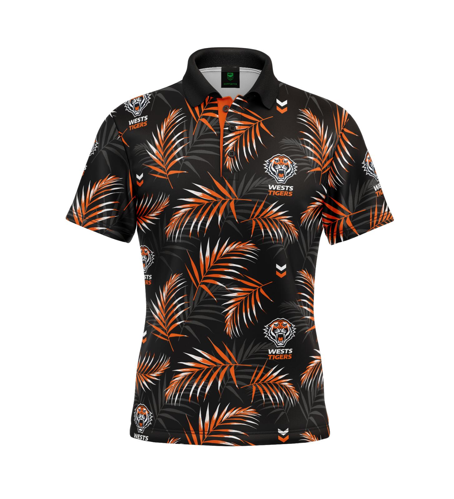 NRL 'Palm Beach' Golf Polo - West Tigers - Adult - Mens - Polo