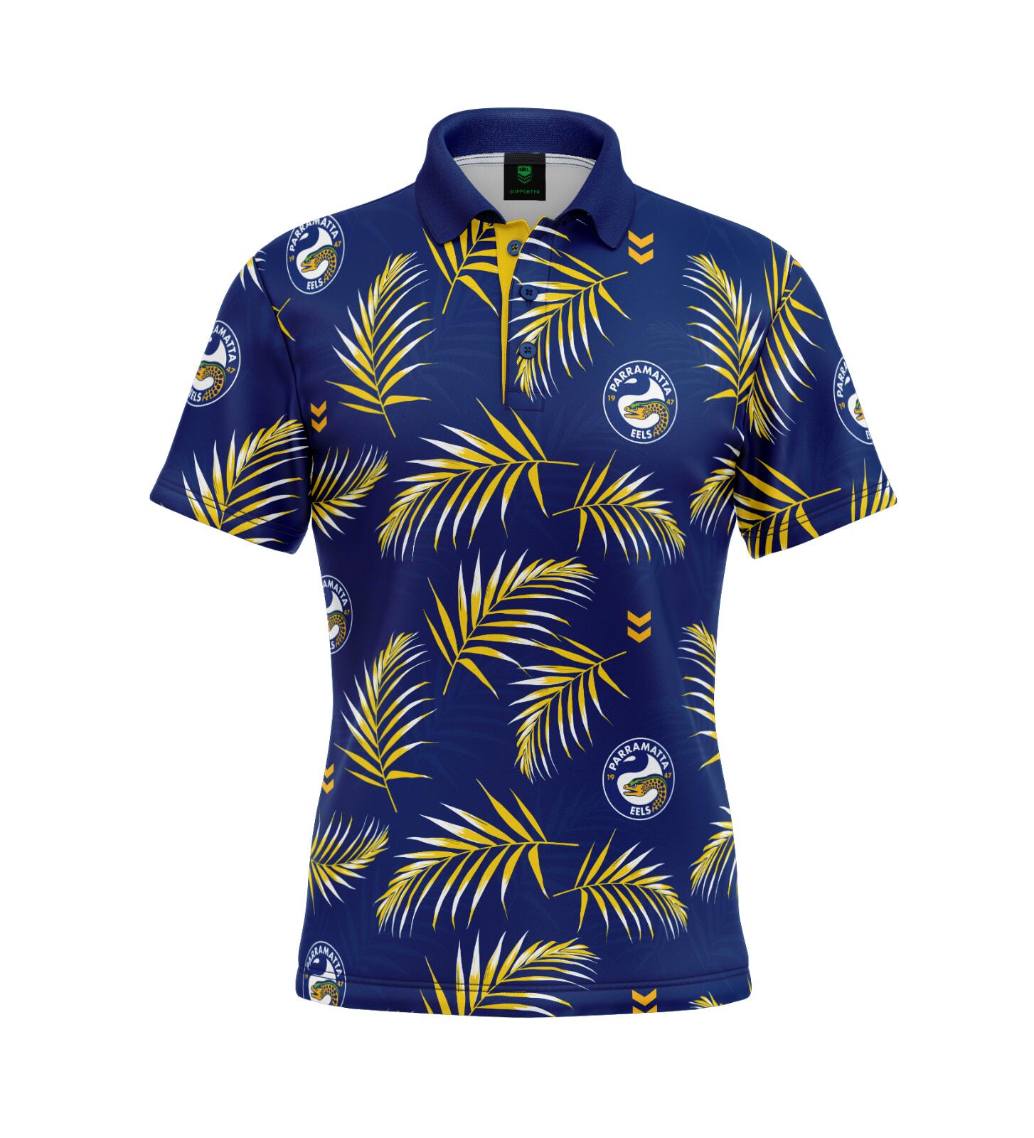 NRL 'Palm Beach' Golf Polo - Parramatta Eels - Adult - Mens - Polo