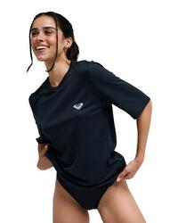 Lycra manches courtes HAPPY WAVES Noir Femme