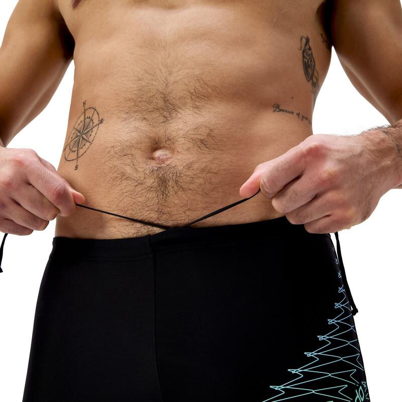 Boxeri inot barbati Speedo Medley Logo Aquashort verde– rezistenti la clor