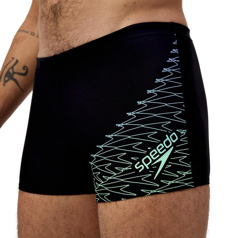 Boxeri inot barbati Speedo Medley Logo Aquashort verde– rezistenti la clor