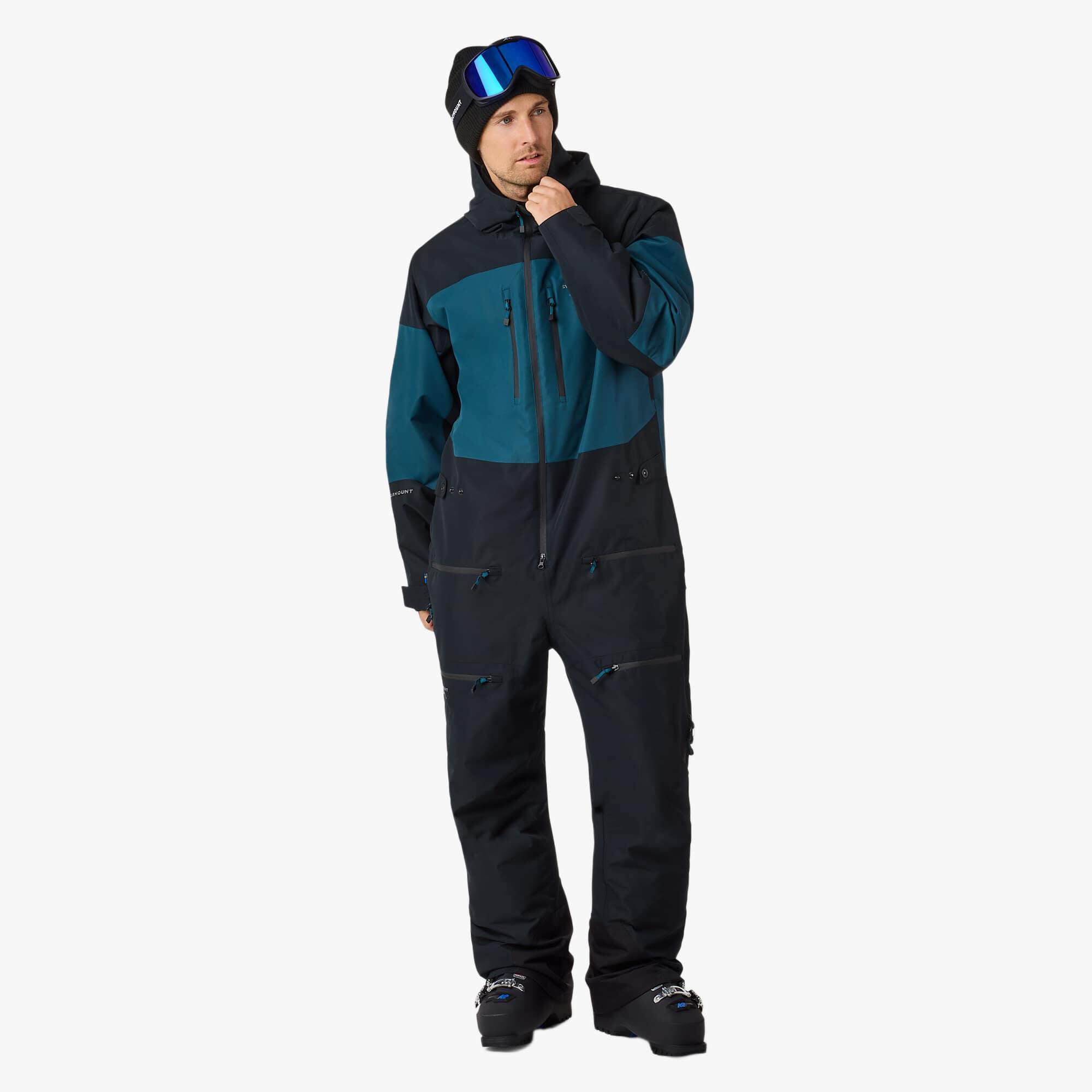 Swedemount - Combinaison De Ski Homme Hiver Imperméable Coupe-vent Freeride Ii - Combinaison De Ski - Noir|vert - Decathlon