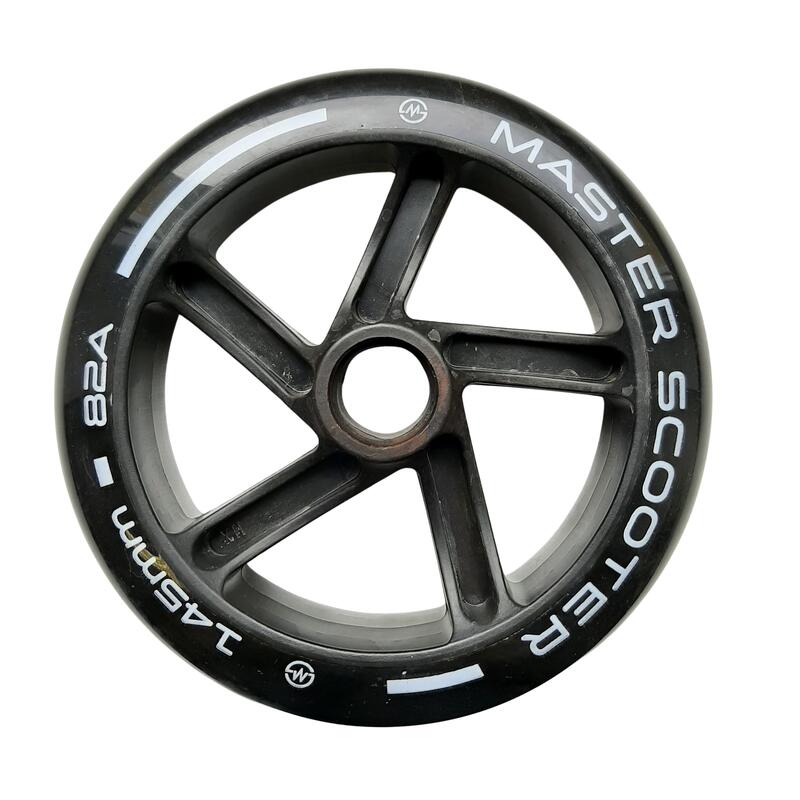 Náhradní kolečka na koloběžky bez ložisek MASTER 145 mm - černé