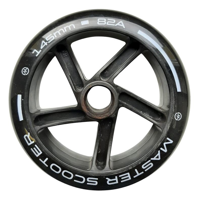 Náhradní kolečka na koloběžky bez ložisek MASTER 145 mm - černé