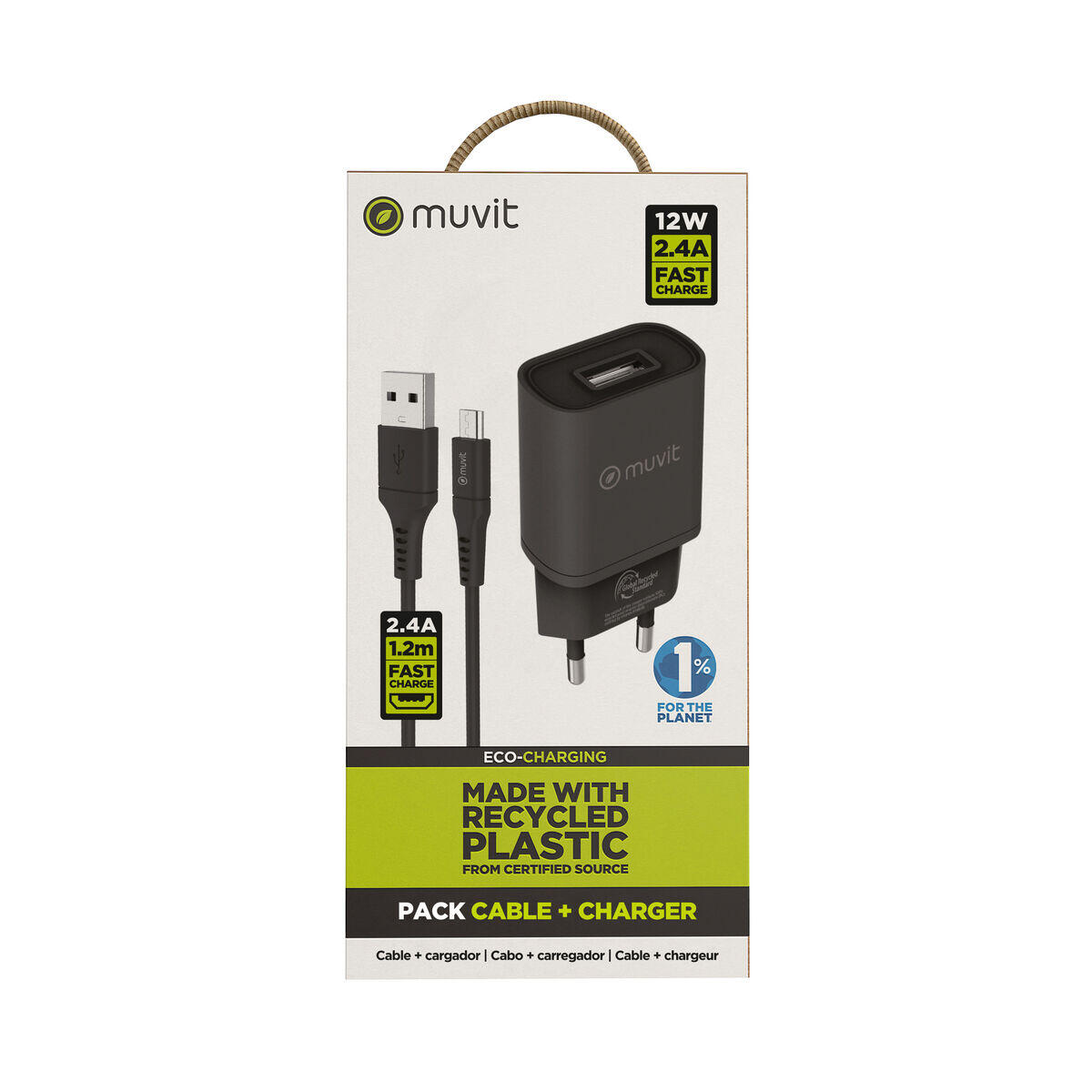 Carregador de Parede MUVIT FOR CHANGE MCPAK0068 Preto 5/5