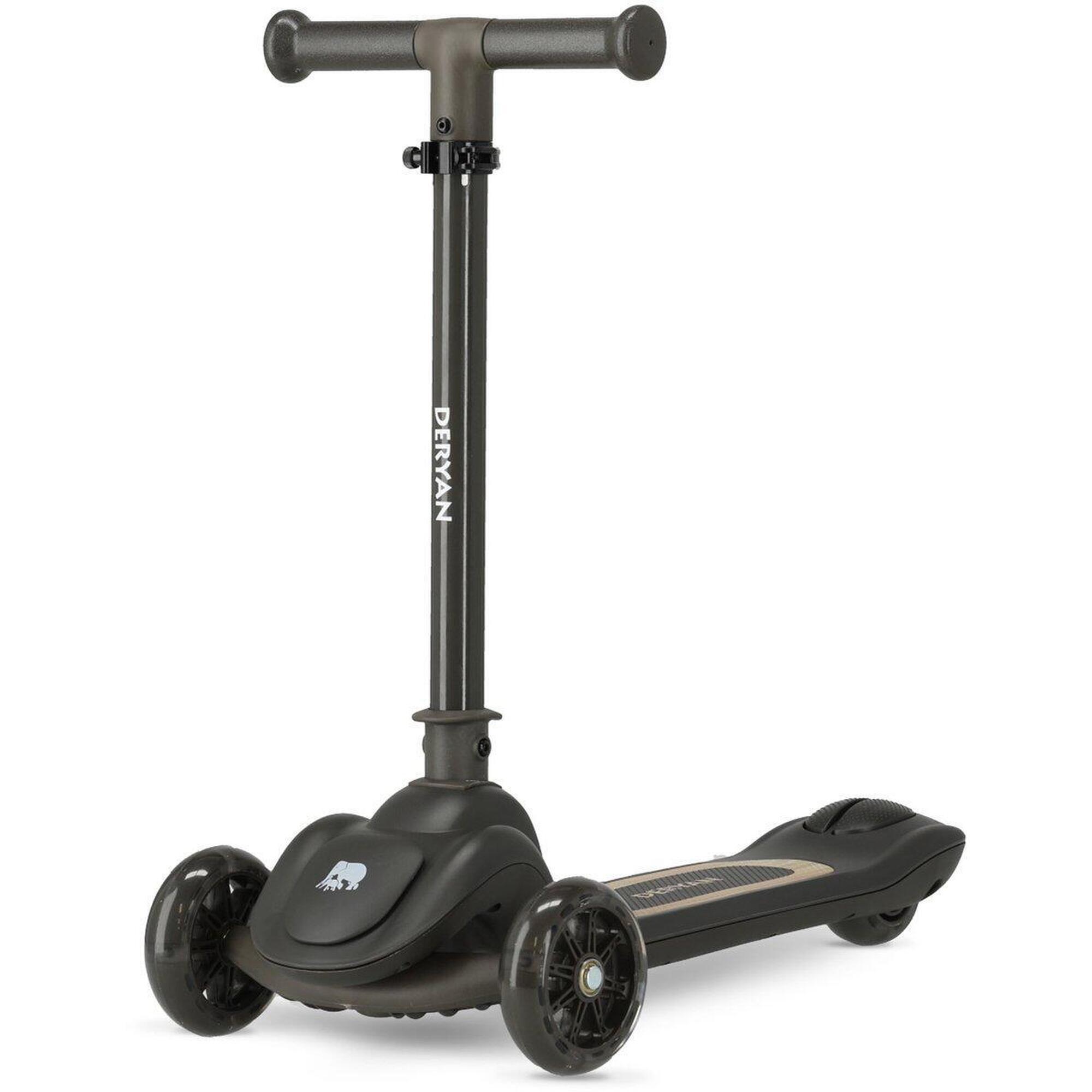 Deryan - Trottinette Enfant Harvey – Dès 3 Ans – Roues Led – Hauteur Réglable – Noir - Trottinette - Noir - Taille Unique - Decathlon