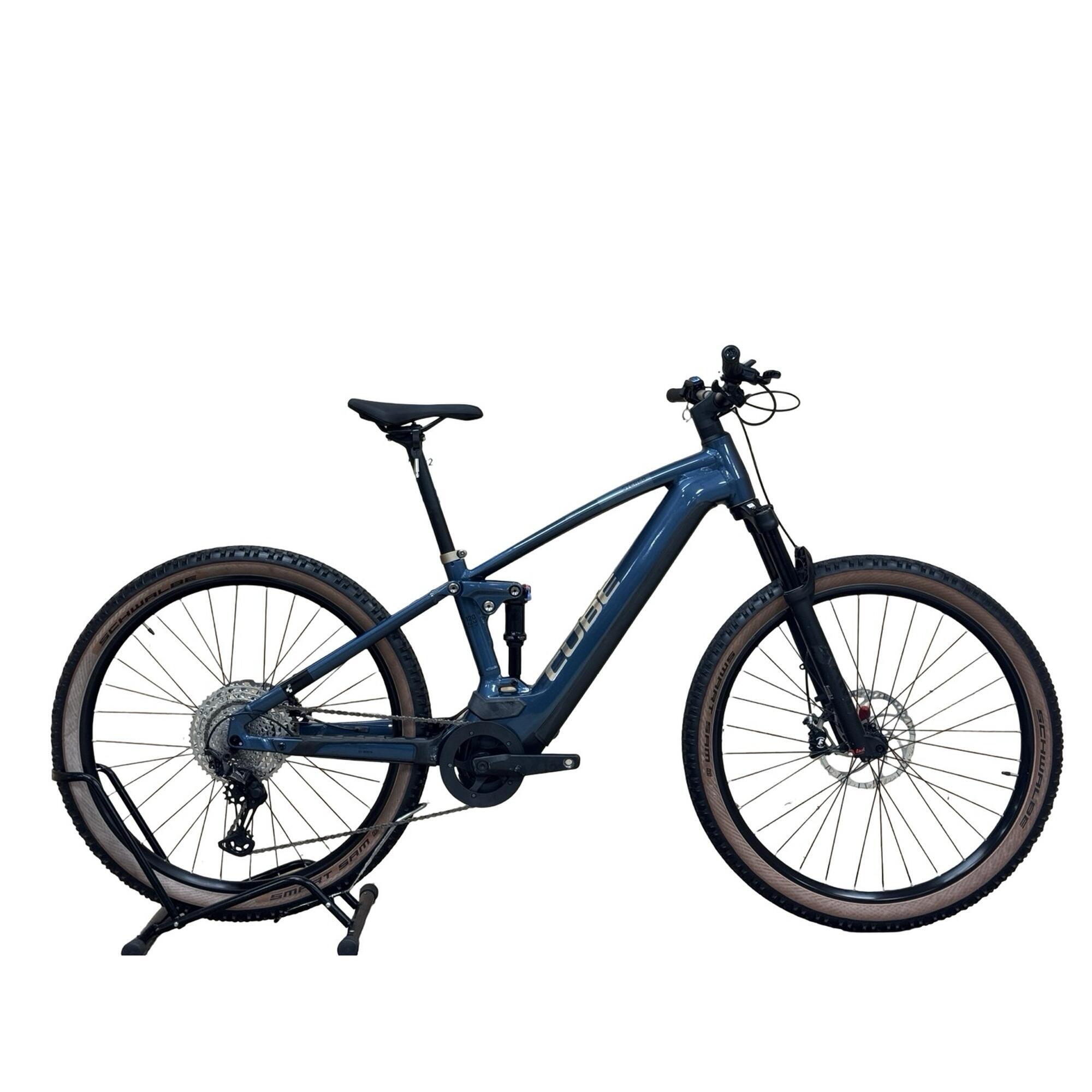 Cube - Reconditionné - Vtt Électrique Cube Stereo Hybrid 120 Race 750 - Comme Neuf - Vélo Tout Terrain - Bleu|noir - Moyen - Decathlon