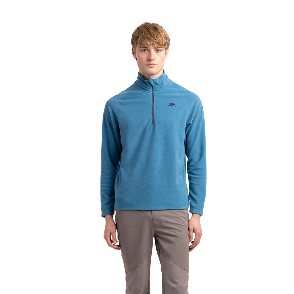 Mens Contrast Neck Tape Anti Pilling Fleece Top - Blackford