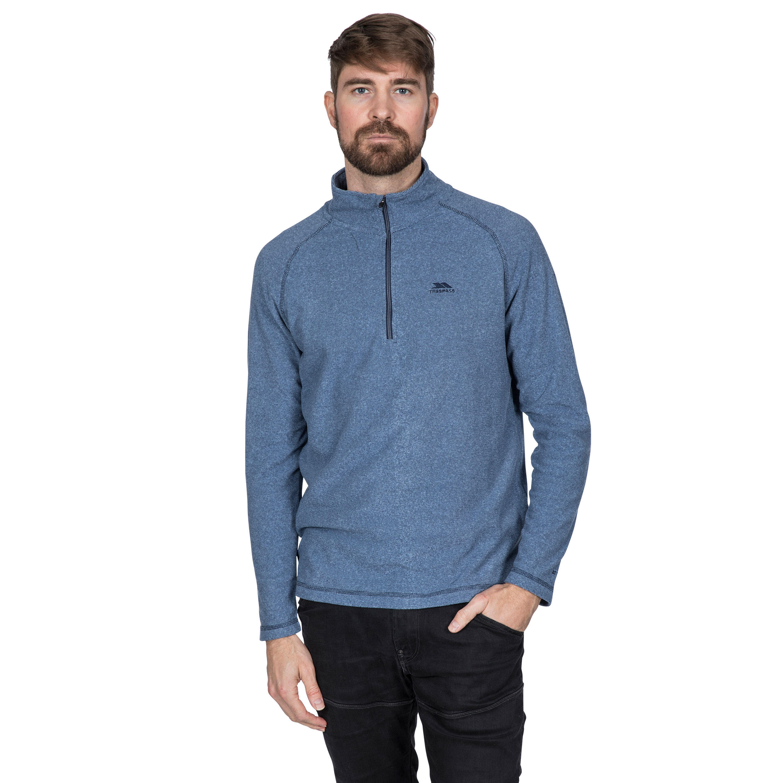 Trespass Keynote Polaire Homme 1/2 Zip Bleu 5/5