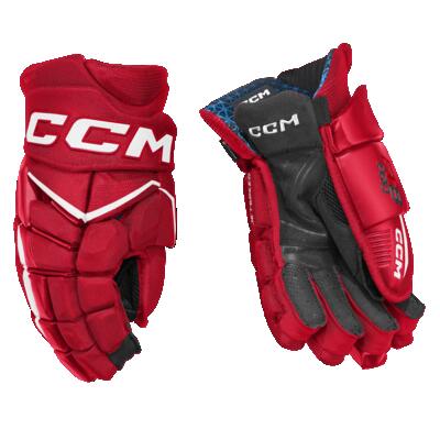 CCM Jetspeed FT8 Pro Junior guanti rossi/bianchi