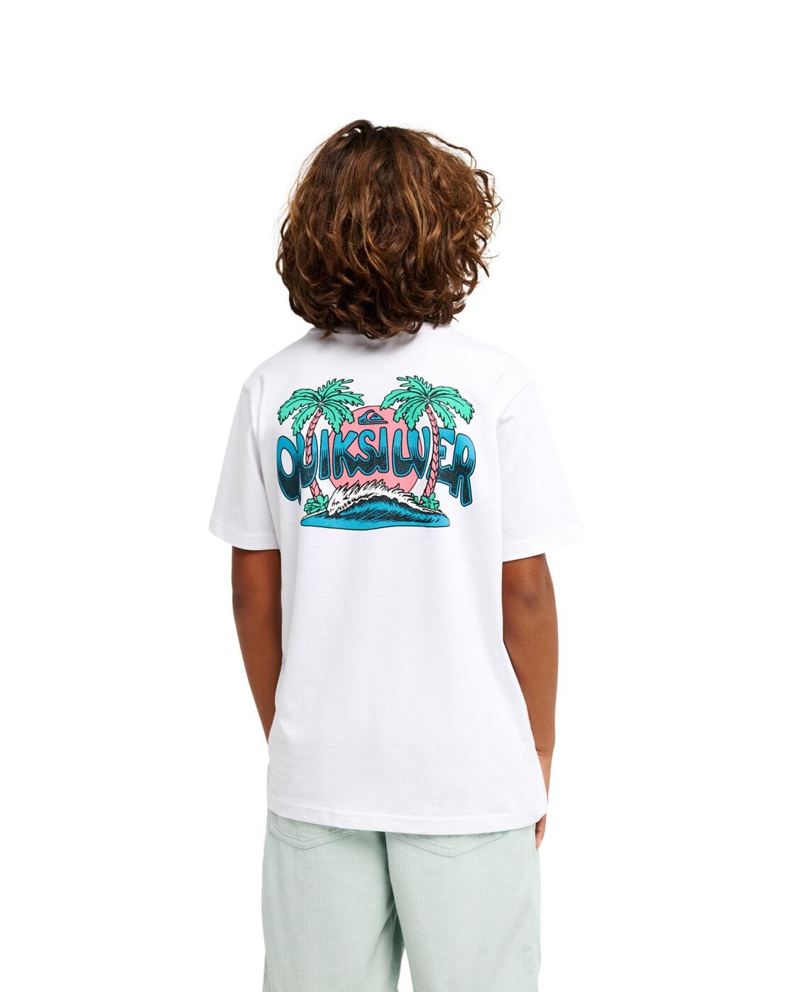 T-Shirt à manches courtes PALM HORIZON Blanc Garçon 2/4