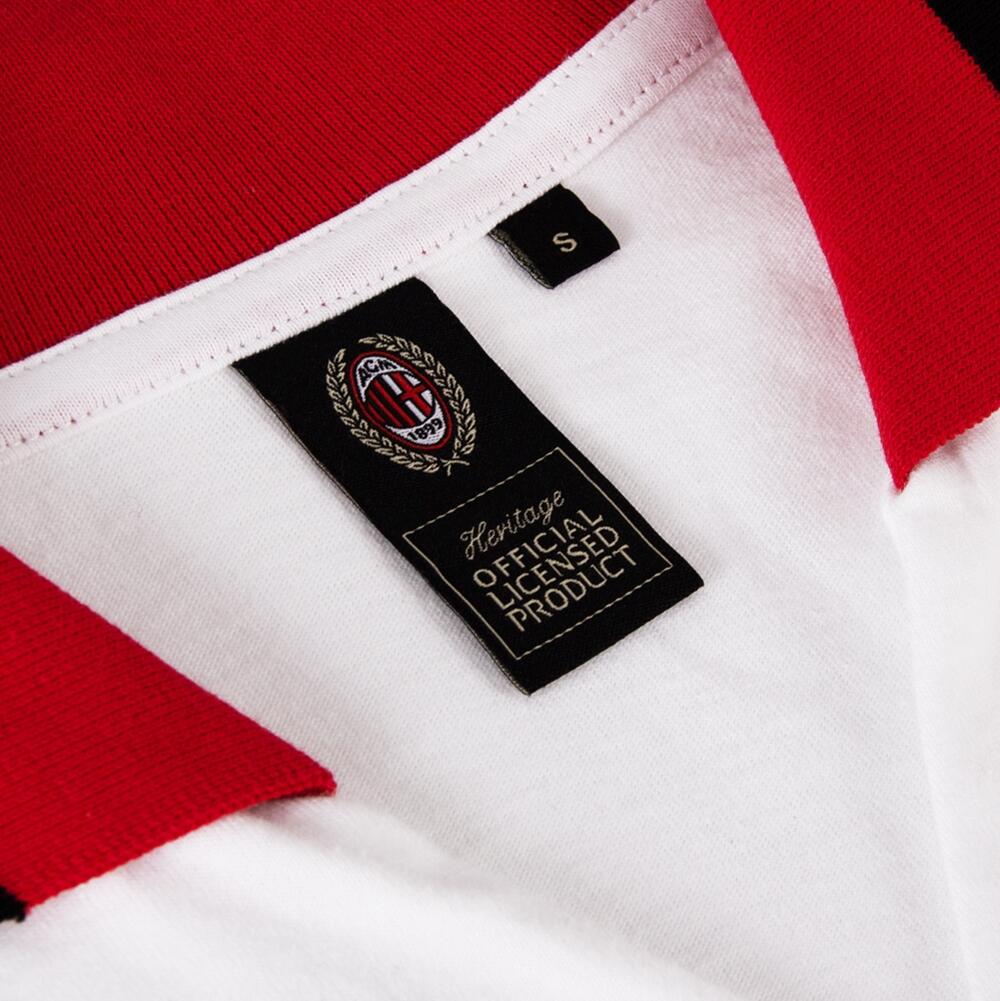 Retro Voetbalshirt - Heren - AC Milan 1963 - Finale van Europacup I - Wit 4/5