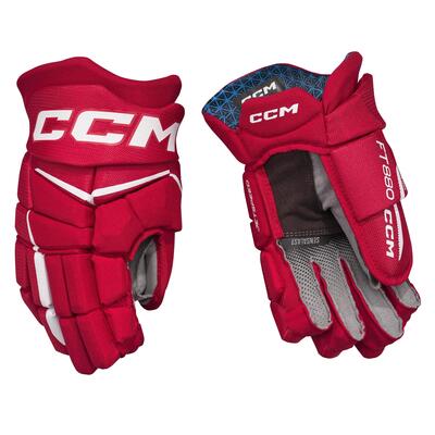 CCM JetSpeed FT880 Senior guanti rossi/bianchi