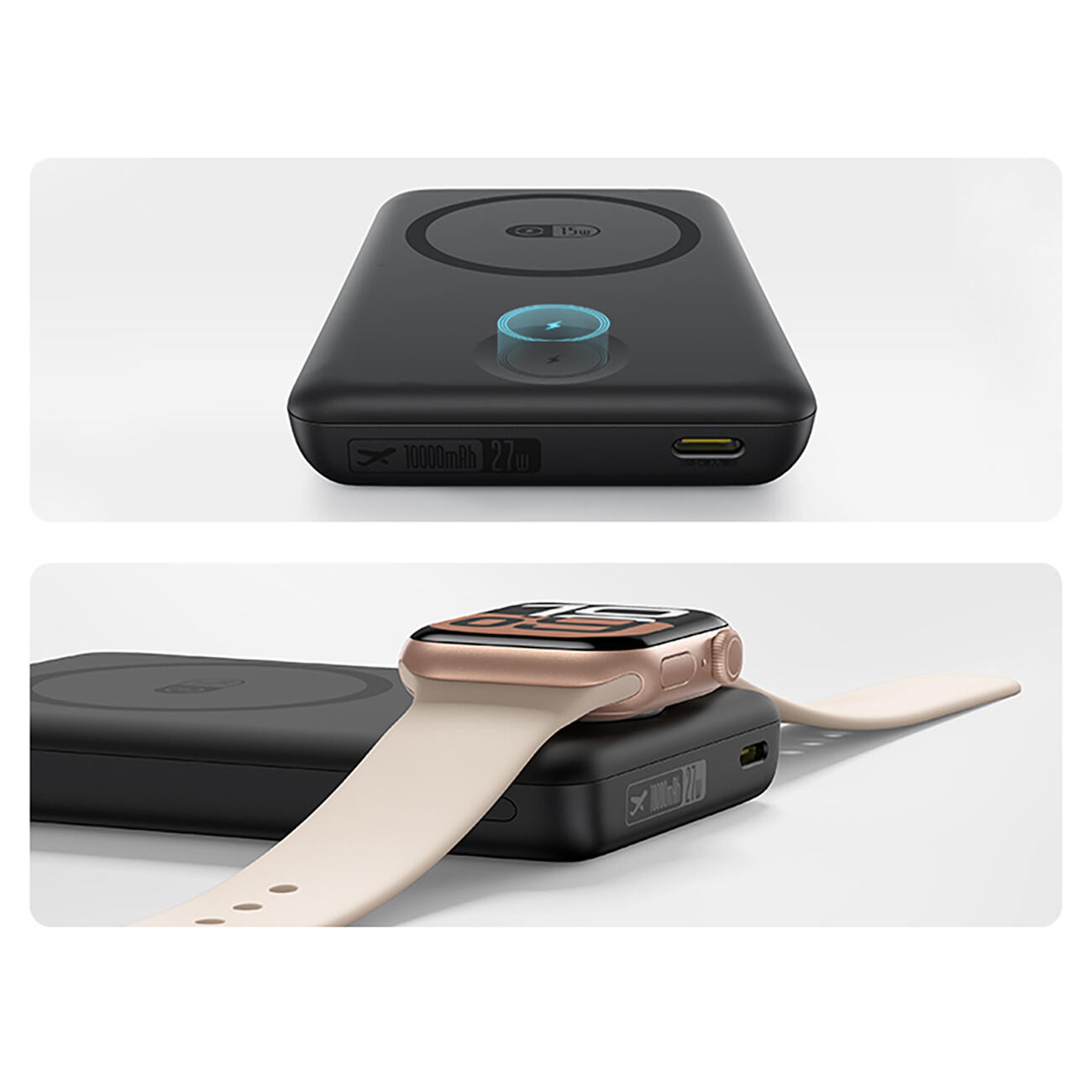 Powerbank indukcyjny Baseus 10000 mAh 27W do Apple Watch i Smartfona 4/7