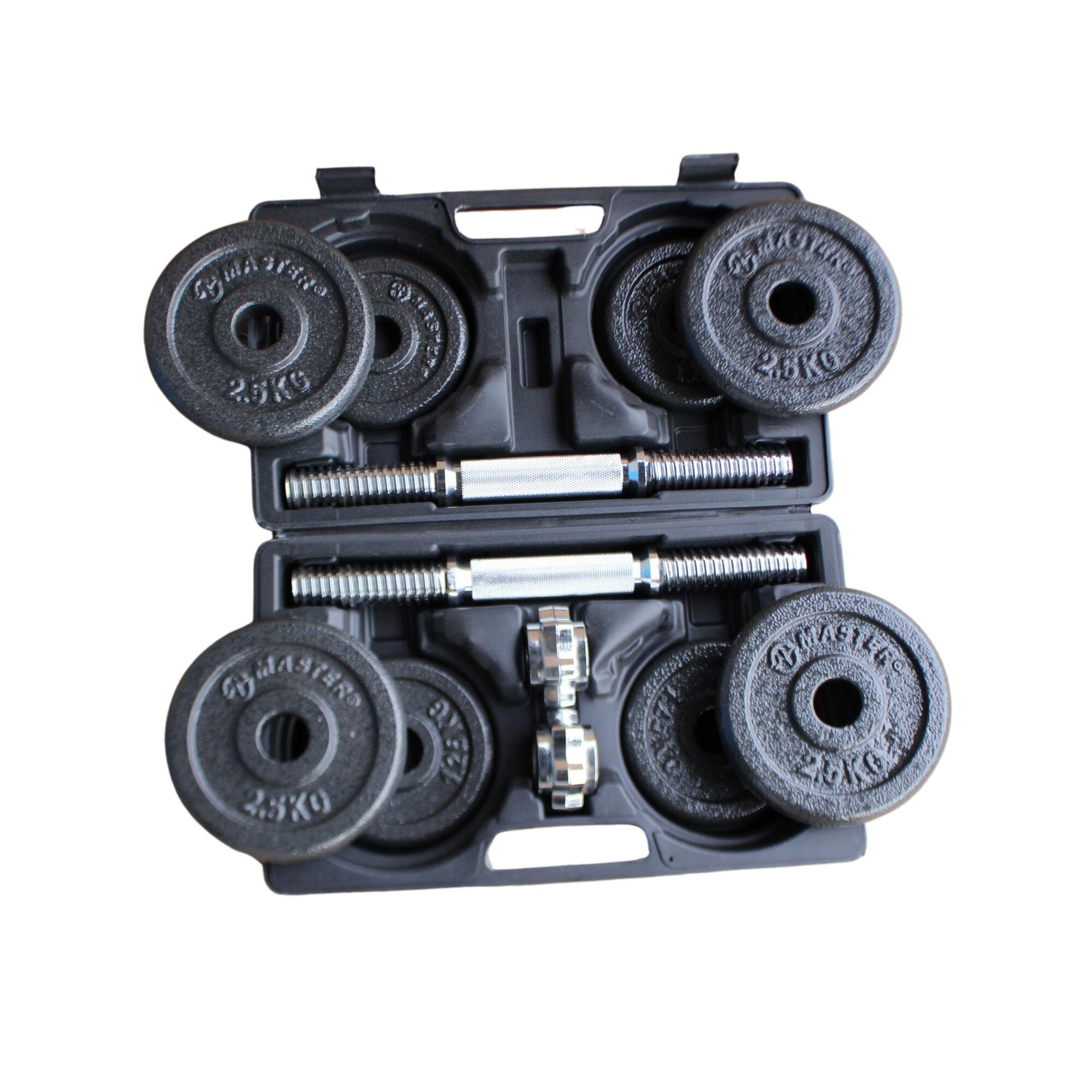 Sada činek MASTER v kufru 2 x 10 kg 3/3