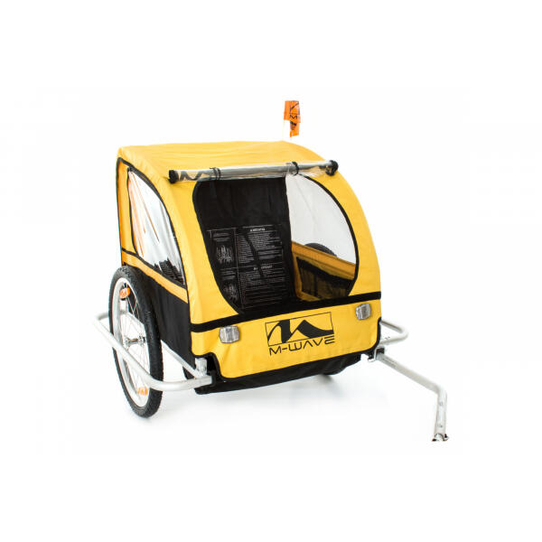 M-wave - Remorque Fixation Moyeu Enfant M Wave - Remorque À Vélo - Jaune|noir - Taille Unique - Decathlon