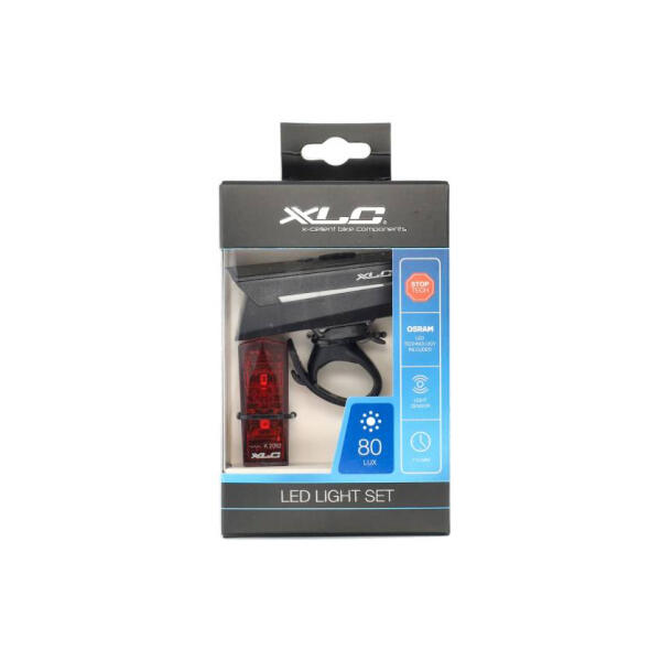 Jeu d'éclairage vélo LED XLC CL-S25+ Proxima Pro Plus USB 3/4