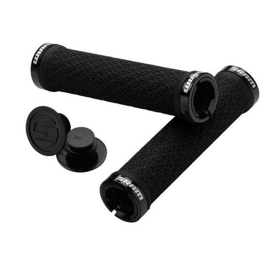 Sram Griffe Locking Grips schwarz, mit Double Clamps & End Plugs
