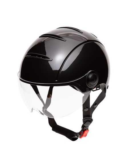 Capacete jet ajustável Tandem Light Preto 3/4